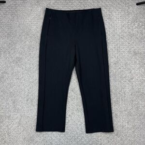 Betabrand Pants Womens 2XL Black Ponte Straight Stretch Pockets Capsule Travel